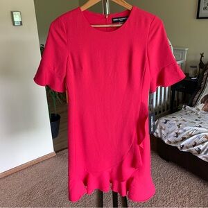 Karl Lagerfeld Ruffle Sheath Dress Pink NWT 2